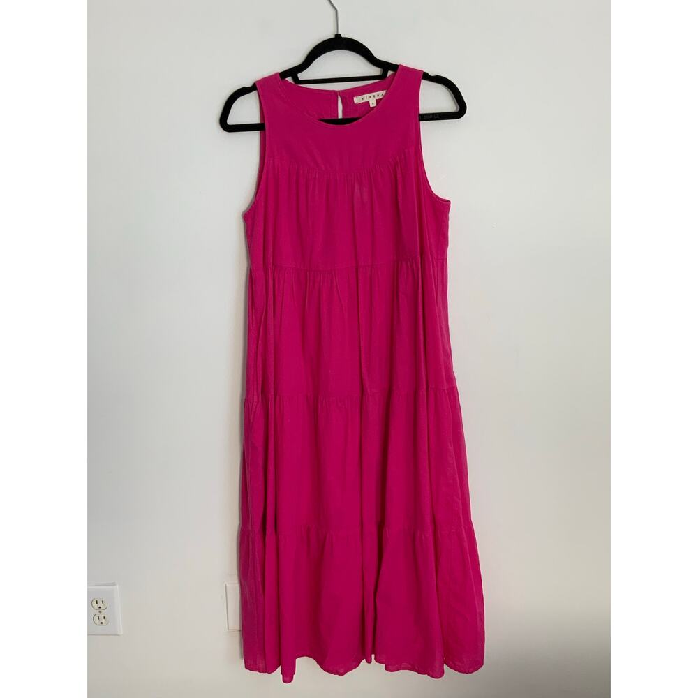 Xirena Magenta Tiered Midi Sun Dress size small